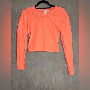 Fabletics Bright Coral Crop Top